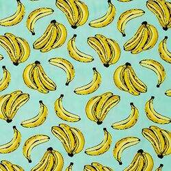 Tecido de Algodão Estampado (Meio Metro) - Banana Tropical